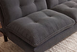 Sofa bed COCOONING 190cm 3-seater cord grey