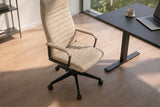Bürostuhl LAZIO 49-59cm mit Wippfunktion Samt Velours Beige