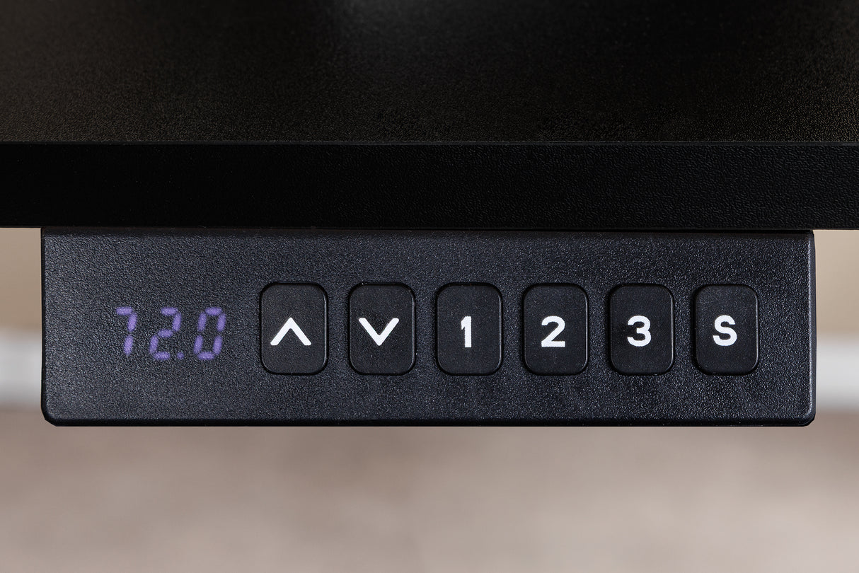 Office desk BLACK DESK 140cm height adjustable anthracite w/ black frame