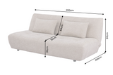 Schlafsofa ELYPSE 200cm 3-Sitzer Chenille Greige