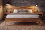 Bett AMAZONAS 180x200cm Baumstamm Sheeshamholz braun