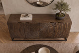 Sideboard ZEN CIRCLE 160cm 3D mango wood dark brown