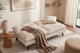 Sofa bed COCOONING 190cm 3-seater cord beige