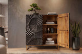 Highboard SCORPION 120cm 3D mango schwarz