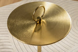 Beistelltisch ELEGANCE 60cm Tablett gold schwarz Marmor