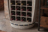 Wine shelf half BODEGA 100cm for 24 botttles massive fir wood natural