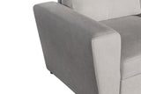 Sofa bed APARTMENT 245cm 3-seater w/ ottoman and storage space textured fabric beige
