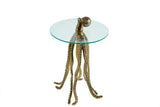 Side table WILDLIFE OCTOPUS 70cm 8mm tempered glass