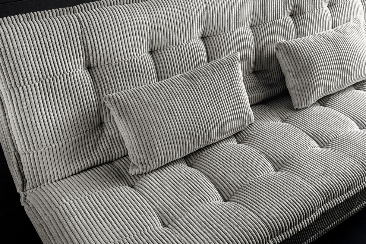 Sofa bed JAZZ 195cm 3-seater cord greige