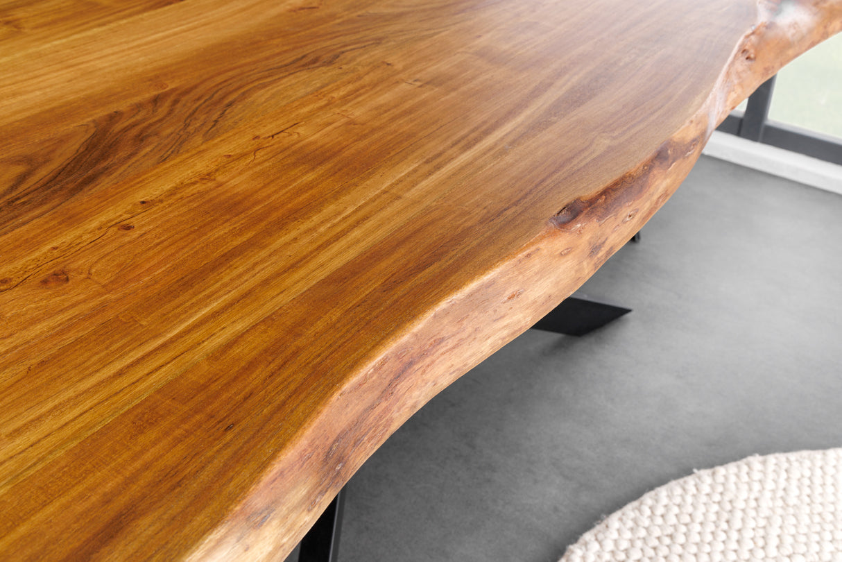 Dining table MAMMUT 200cm acacia wood 35mm natural brown