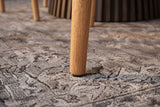 Chair VALHALLA WOOD textured fabric creamy and oak wood natural