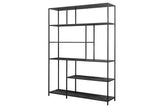 Shelf SLIM LINE 185x135cm marble look black