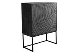 Highboard ORBIT 120 cm 3D-Optik Mangoholz schwarz