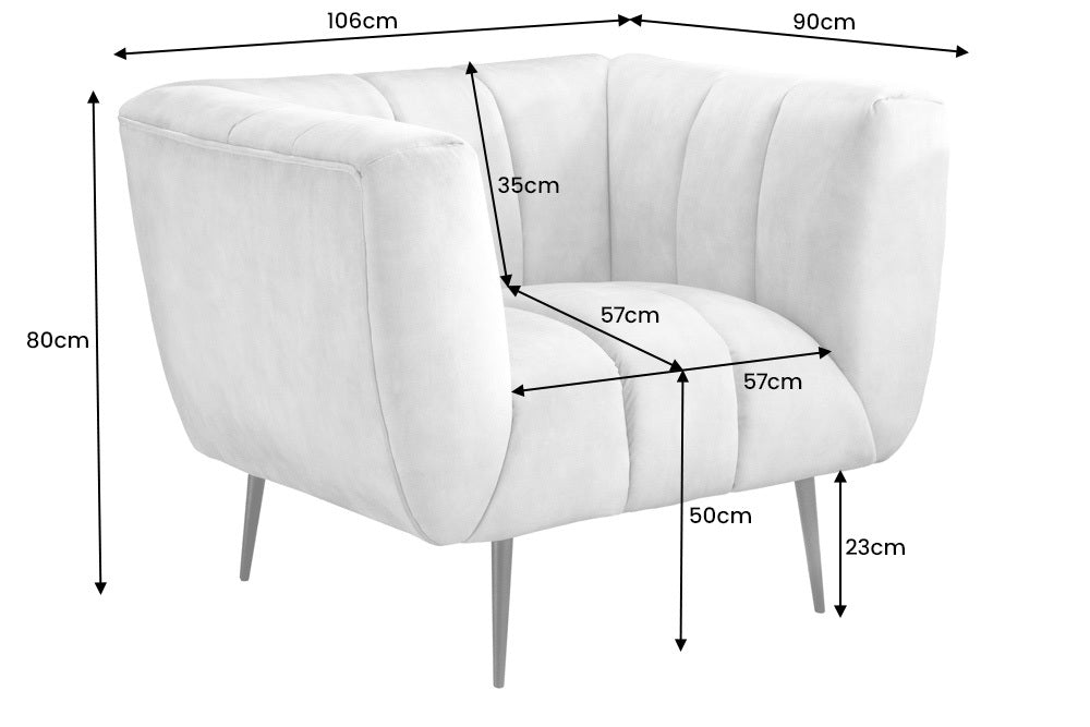 Sessel NOBLESSE Struktursamt champagner