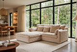 Sofa YETI 200cm 3-Sitzer abziehbarer Bezug Champagner Beige