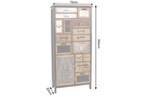 Highboard SECRETS 150cm Kiefer Massivholz vintage braun natur