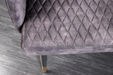 Bench PARIS 160cm velvet grey