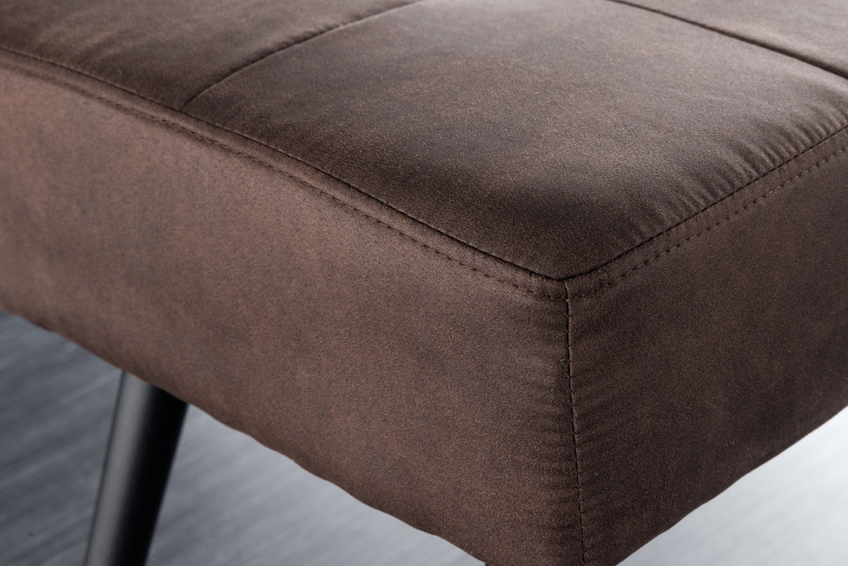 Bench BOUTIQUE 100cm microfibre brown