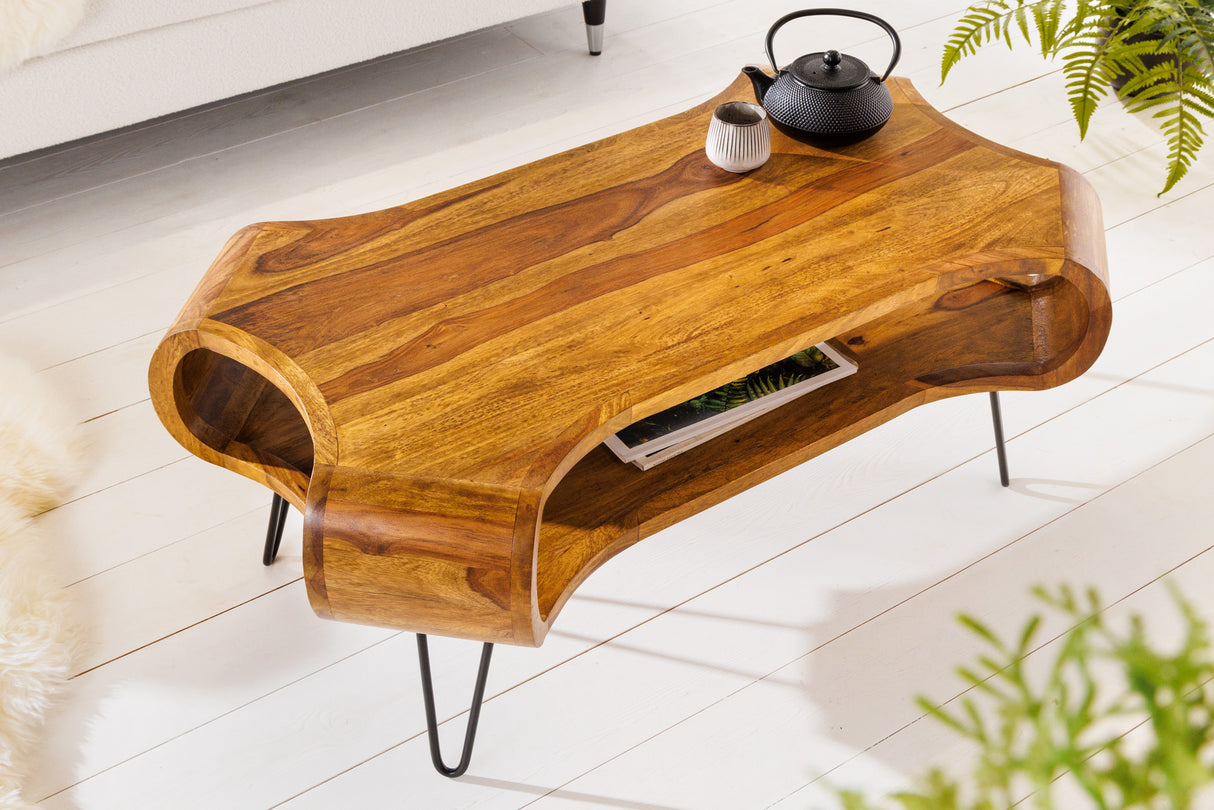 Coffee table ORGANIC LIVING 100cm sheesham wood natural