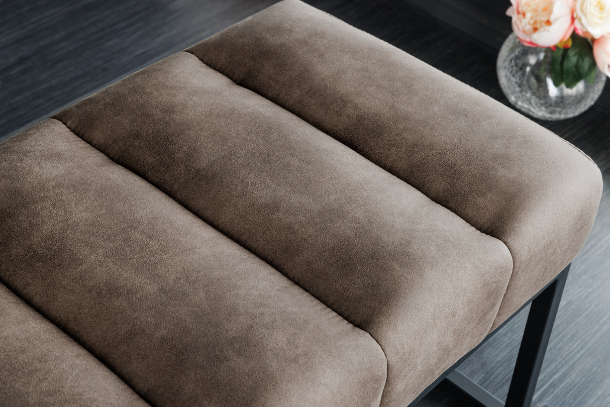 Bank PETIT BEAUTÉ 110 cm Mikrofaser grau taupe