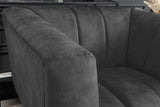 Armchair NOBLESSE velvet grey