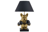 Tischleuchte BULLDOG 55 cm, gold, schwarzer Schirm