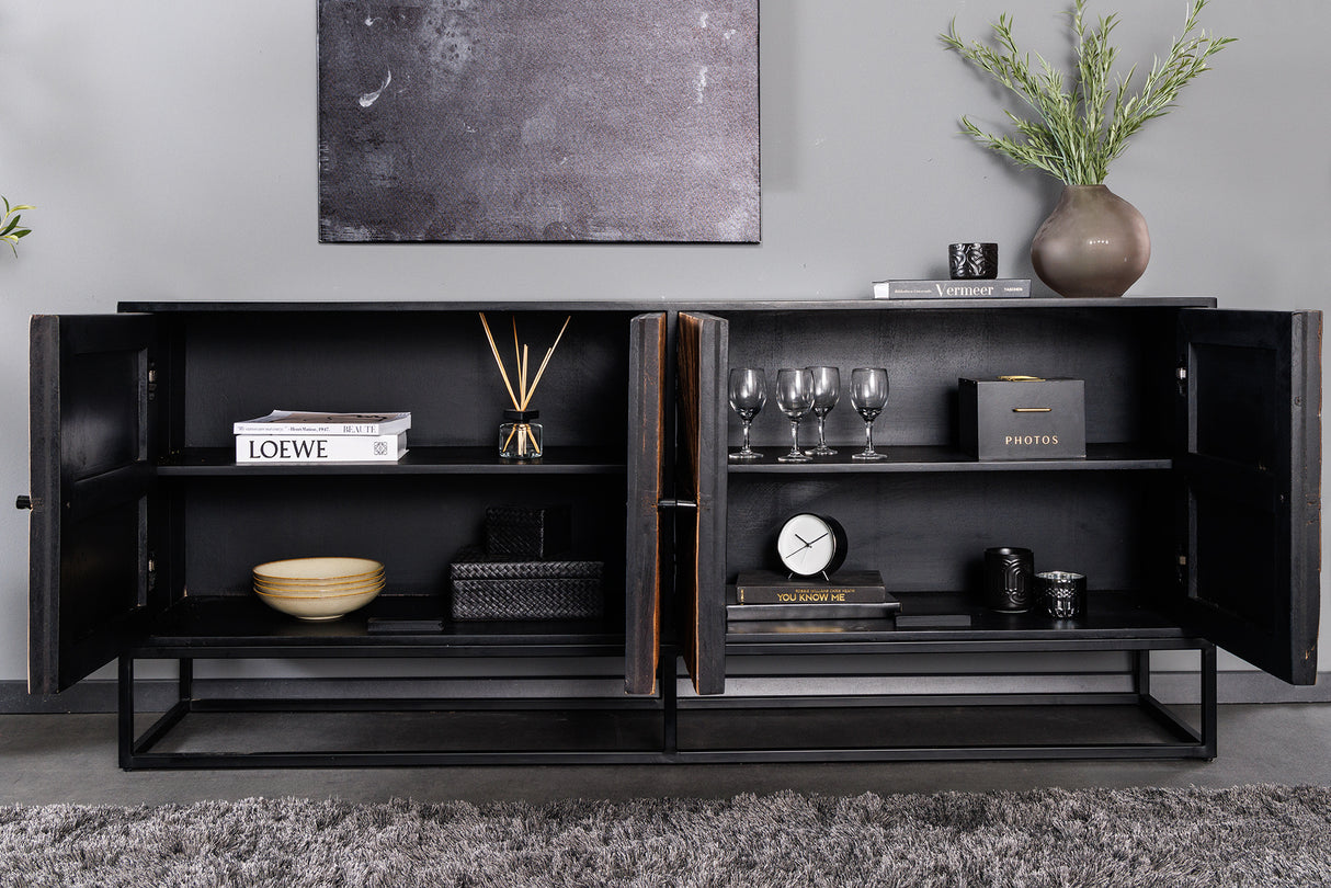 Sideboard BARRACUDA 180cm mango wood and brown teak wood