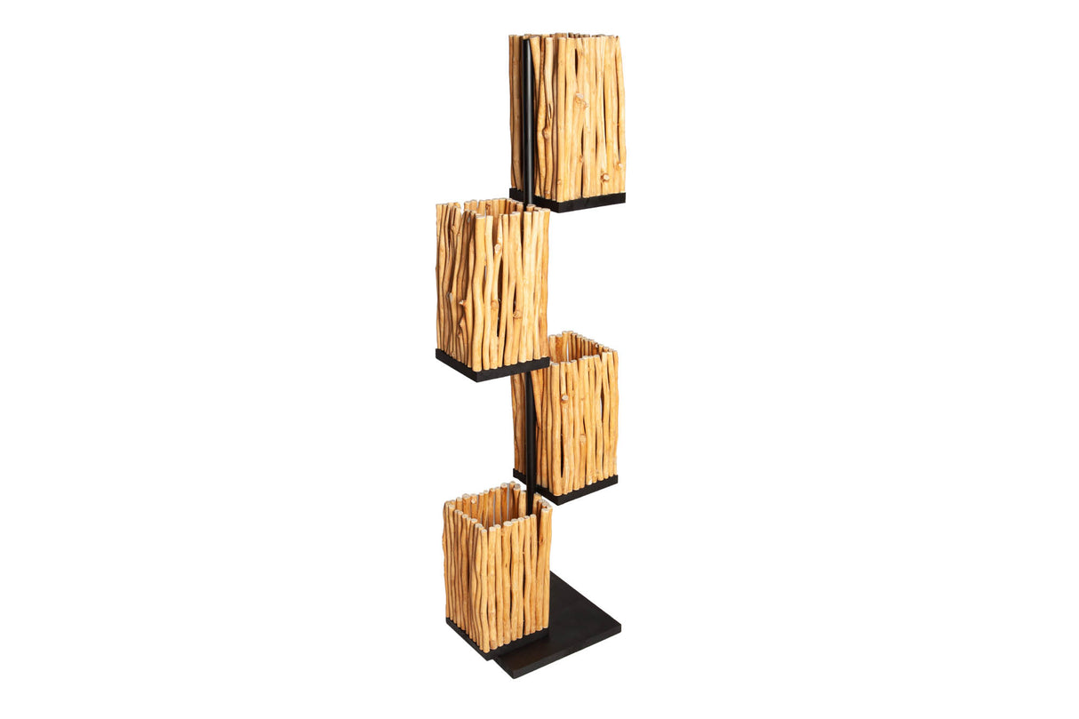 Floor lamp EUPHORIA 154cm longan wood