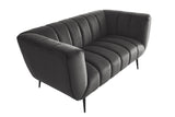 Sofa NOBLESSE 165cm 2-seater velvet grey