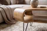Coffee table ORGANIC LIVING 100cm w/ hairpin legs mango wood natural