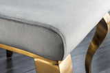 Chair MODERN BAROCK velvet grey golden legs