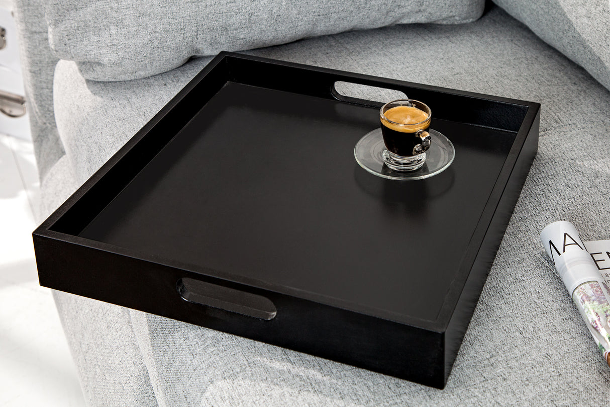 Side table CIANO with tray black chrome