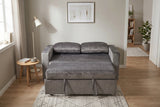 Schlafsofa SMART 140cm 2-Sitzer Samt grau
