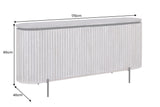 Sideboard ADLON 170cm Marmorplatte weiß Mangoholz grau