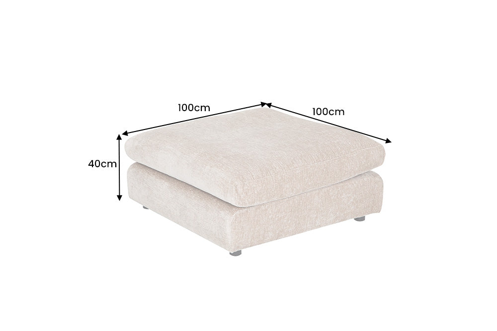 Stool SOHO 100cm chenille beige