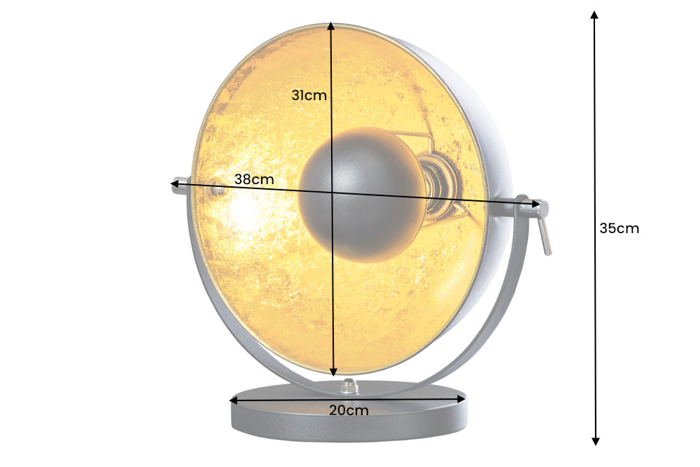 Lampe de table STUDIO 40cm noir or