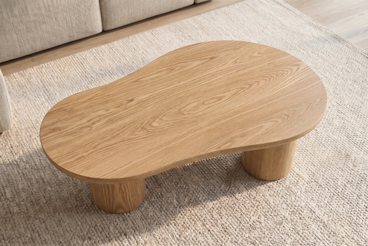Coffee table ORGANIKO 130cm oak wood look natural