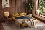 Sleeping chair SMART MULTIFUNCTION 140cm velvet mustard yellow