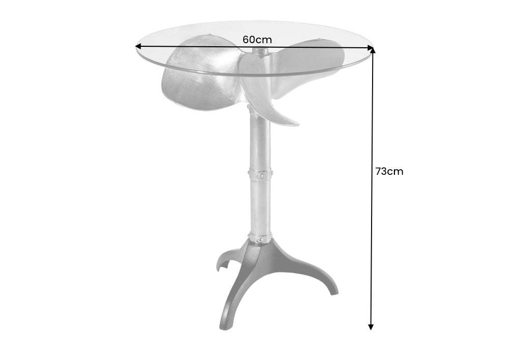 Beistelltisch OCEAN 75cm kupfer ohne Glasplatte