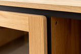 Highboard ATELIER 140cm natural oak wood look w/ black legs