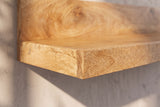 Wall shelf MAKASSAR 80cm mango wood natural w/ back panel