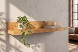 Wall shelf MAKASSAR 80cm mango wood natural w/ back panel