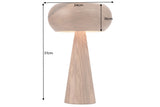 Tischleuchte ALVA 40cm Eisen und Akazienholz natur