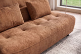 Schlafsofa ELYPSE 200cm 3-Sitzer Chenille Rostbraun