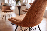 Chair SCANDINAVIA MEISTERSTÜCK textured fabric brown
