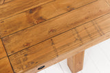 Dining table FINCA 300-400cm extendable pine wood 80mm vintage brown