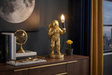 Table lamp ASTRONAUT 37cm handmade sculpture gold