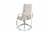 Office chair LAZIO 49-59cm w/ tilt function vogue velour velvet taupe