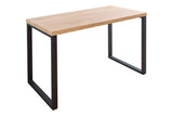 Büroschreibtisch OAK DESK 120cm Eiche schwarz Eisengestell 