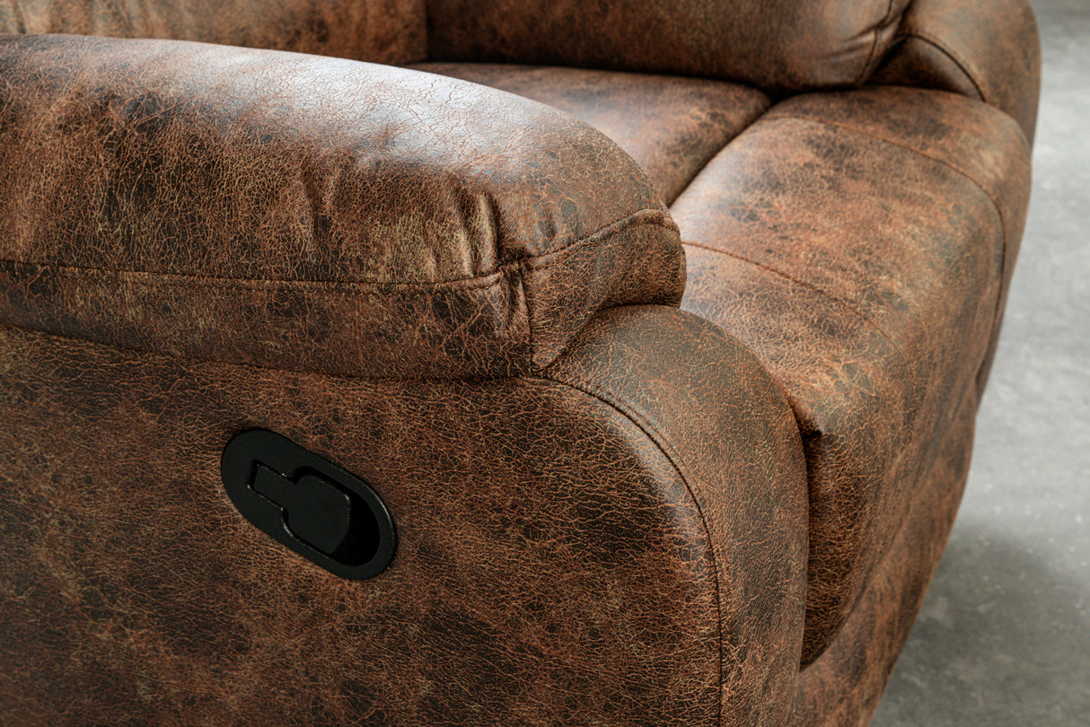 Cinema armchair HOLLYWOOD artificial leather antique brown
